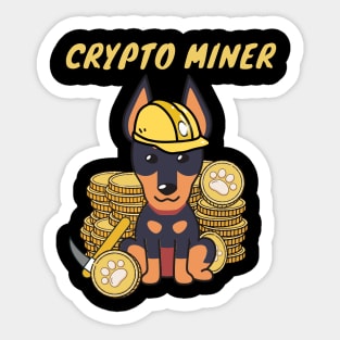 Funny Alsatian  is a Crypto Miner Sticker